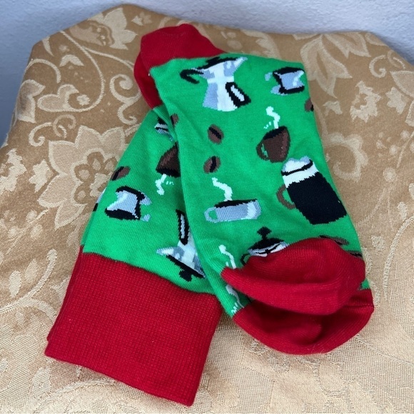 SET OF 3 FUN SOCKS MENS SIZING PIZZA COFFEE  REN AND STIMPY  COLORFUL - Picture 3 of 5